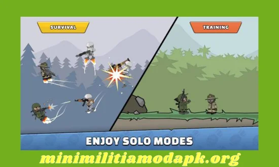 solo mod of mini militia old version