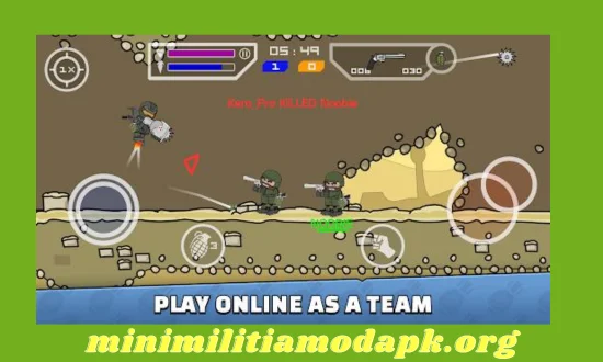 play as a team in mini militia